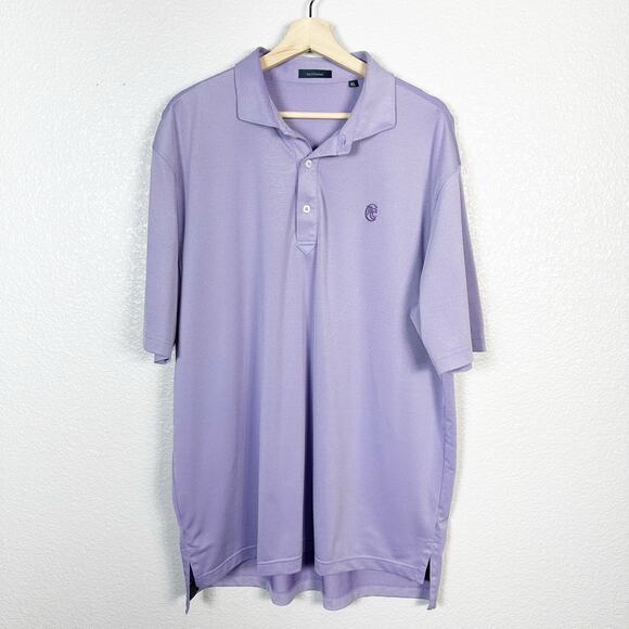 Turtleson Mens Clem Oxford Performance Golf Polo in Viola Purple Size XL - Picture 1 of 8